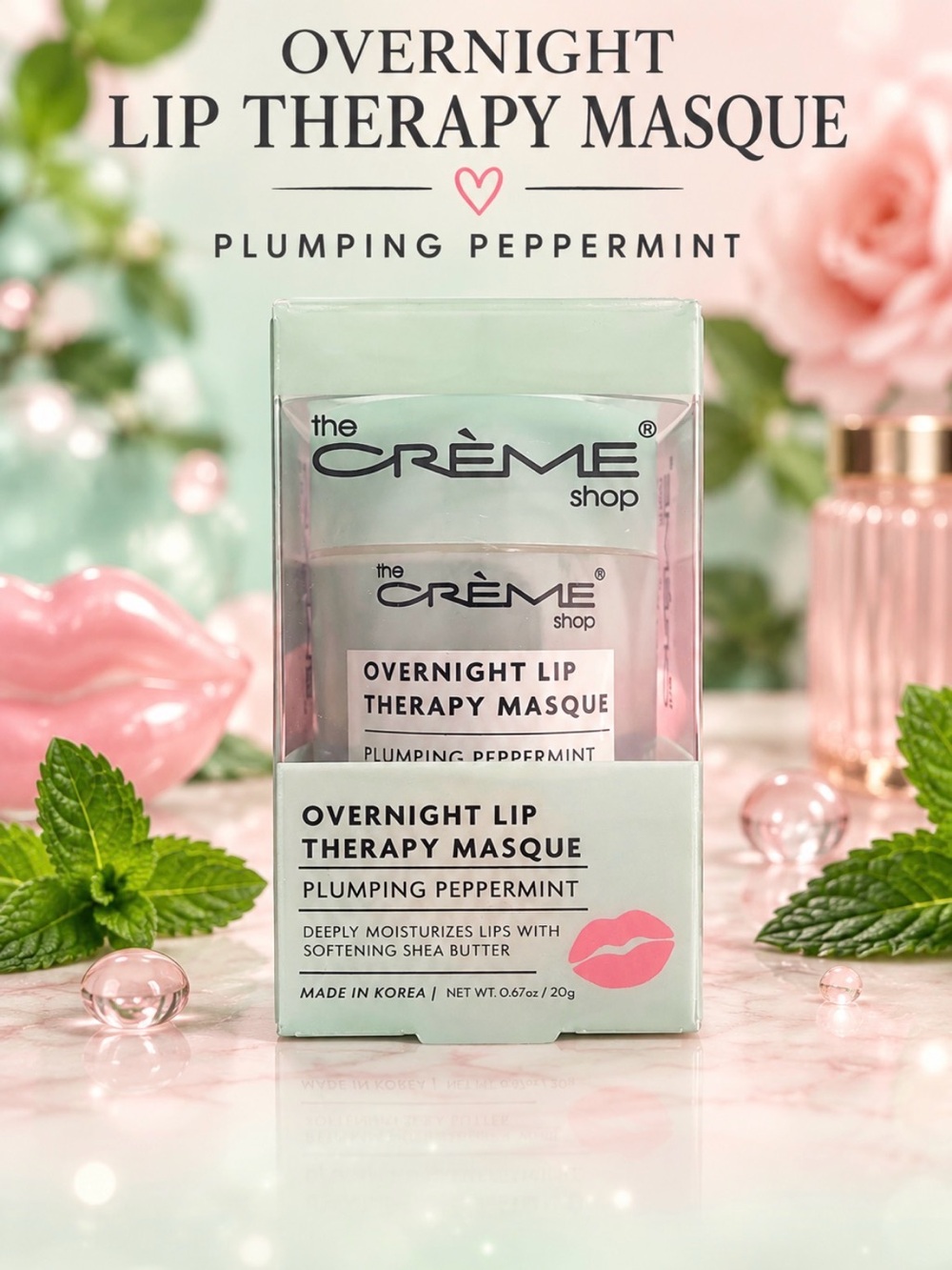 The Crème Shop Overnight Lip Therapy Masque - Plumping Peppermint (Pink)